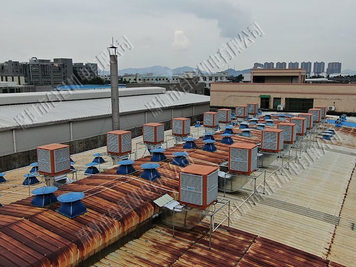 工業冷風機鋼結構廠房降溫案例